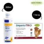 Zoetis Simparica Trio Tablet (20-40 kg) and Virbac Clinar M Shampoo Tick & Flea Control Combo for Dogs image 2
