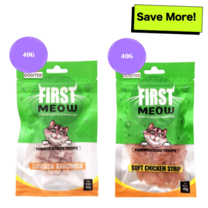 First Meow Chicken Sandwich and Chicken Strip Cat Treat Combo