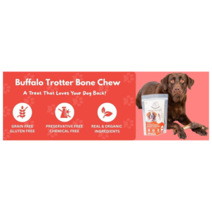 Floofyou Air Dried Buffalo Trotter Bone Dental Chew Dog Treats