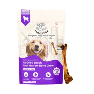 FloofYou Air Dried Goat Marrow Bone Chew Dog Treats