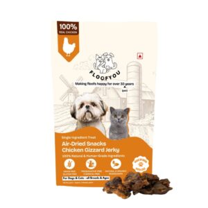 Floofyou Air Dried High Protein Chicken Gizzard Jerky Dog and Cat Treats