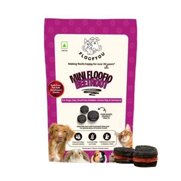 Floofyou Mini Floofio Beetroot Vegan Oven Baked Cookie Dog Treats