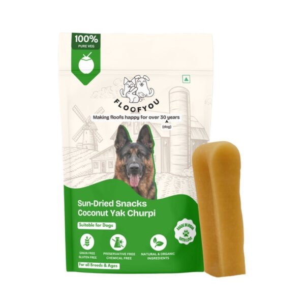 FloofYou Sun Dried Coconut Yak Churpi Chew Dogs Treat