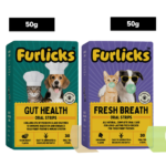 Furlicks Fresh Breath Oral & Gut Health Strips Combo for Cats and Dogs image 1