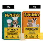 Furlicks Multivitamin & Gut Health Supplement Combo for Cats and Dogs image 1
