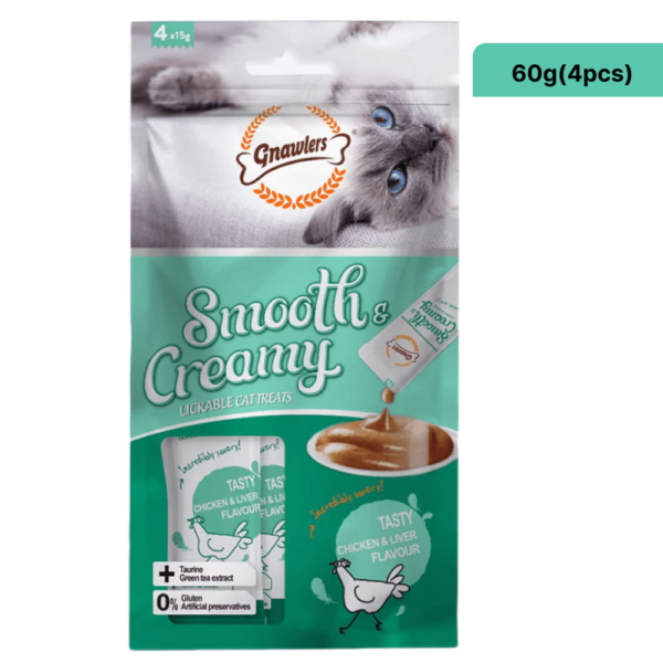 Gnawlers Chicken and Liver Flavour Creamy Cat Treats