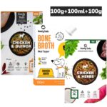 Goofy Tails Chicken & Quinoa and Chicken Bone Broth and Chicken & Herbs Grain Free Combo Dogs and Puppies Fresh Food image 1