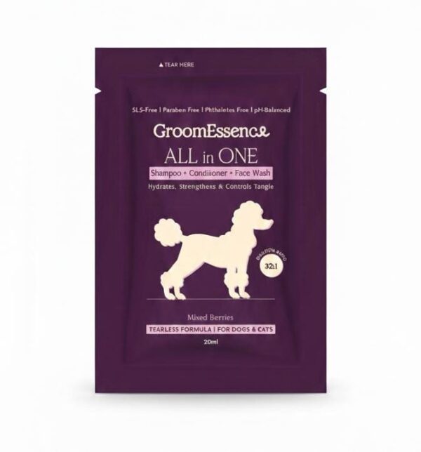 GroomEssence Mixed Berries All in One Shampoo+Conditioner+Face Wash for Dogs & Cats