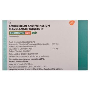 GSK Augmentin 625 Duo Tablet (Amoxycillin & Clavulanic Acid)