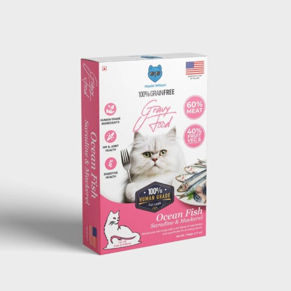 Hachi Wilson Premium Ocean Fish Sardine and Mackerel Gravy Cat Wet Food