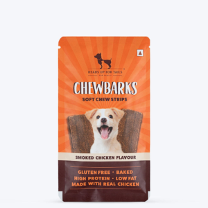 HUFT Chewbarks Gluten Free Smoked Chicken Soft Chew Strips Dog Treats