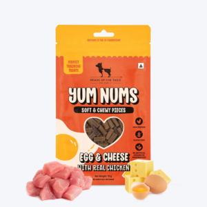 HUFT Yum Nums Egg and Cheese Soft Grain Free Sticks Treat for Dogs