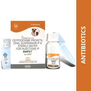 Intas Cefpet Dry Syrup (Cefpodoxime Proxetil) for Dogs and Cats (30ml)