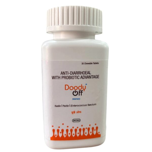 Intas Doody Off Tablets (Antidiarrhoel & Probiotic) for Dogs and Cats