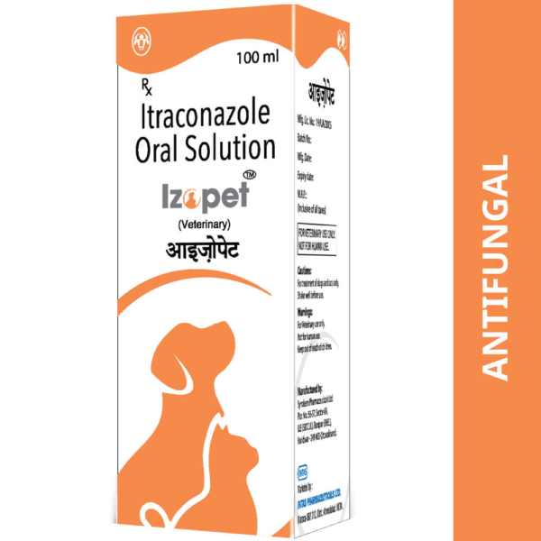 Intas Izopet Itraconazole Syrup for Dogs and Cats (100ml)