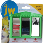 JW Activity Fun House Mirror Toy for Birds (Green) image 4