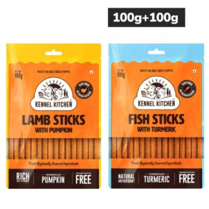 Kennel Kitchen Lamb, Pumpkin, Fish, Turmeric Combo Stick Treats Dog