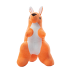 Kibbo Non Toxic & Durable Soft Stuffed Kangaroo Chew Toy for Dogs and Cats (Neon Red) image 1