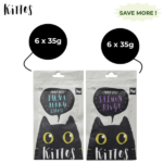 Kittos Purr Fect Tuna Jerky Strips and Salmon Rings Cat Treats Combo image 2