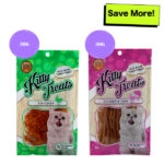 Kitty Treats Soft Chicken Jerky Sliced and Chicken & Tuna Cat Treats Combo image 2