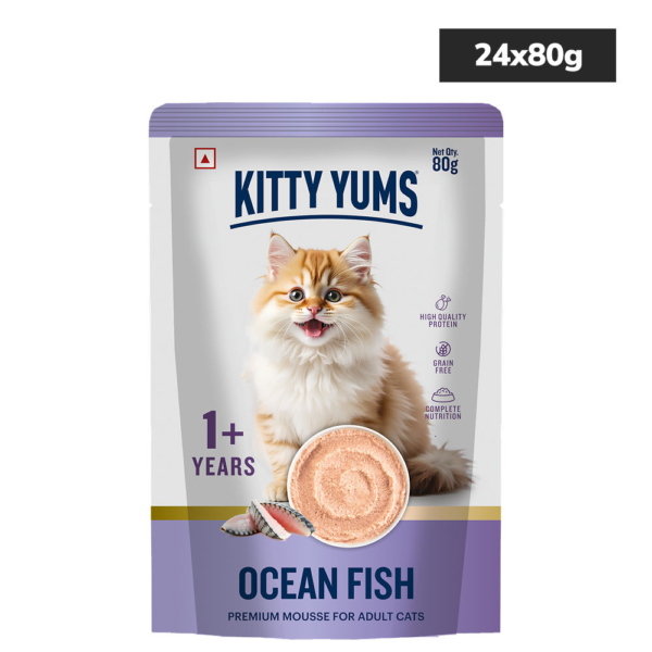 Kitty Yum Ocean Fish Mousse Adult Cat Wet Food