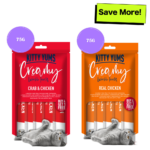 Kitty Yums Real Chicken and Crab & Chicken Creamy Cat Treats Combo image 1