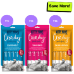 Kitty Yums Seafood Medley, Tuna & Bonito and Salmon & Skipjack Creamy Cat Treats Combo image 1