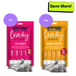 Kitty Yums Tuna & Bonito and Salmon & Skipjack Creamy Cat Treats Combo image 2