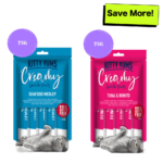 Kitty Yums Tuna & Bonito and Seafood Medley Creamy Cat Treats Combo image 1
