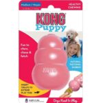 Kong Puppy Toy for Dogs (Pink) | For Aggressive Chewers image 1