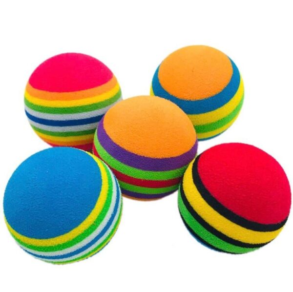KUTKUT Foam Balls for Cats (Rainbow)