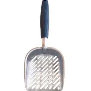M Pets Chrome Metal Scoop for Cats