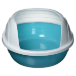 M Pets Sherbin Litter Tray with Rim for Cats (Blue/White) image 2