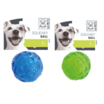 M Pets Squeaky Ball Toy for Dogs Combo (Green/Blue) image 2