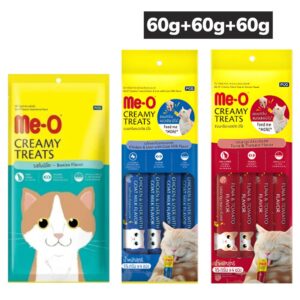 Me O Bonito, Chicken, Liver, Goat, Milk, Tuna, Tomato Combo Creamy Treats Cat