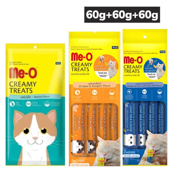 Me O Bonito Creamy, Chicken and Pumpkin and Chicken and Liver Creamy Treat Combo Cat