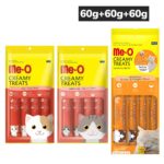 Me O Crab Creamy, Salmon Creamy and Chicken and Pumpkin Treat Combo Cat image 1