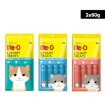 Me O Creamy Chicken & Liver, Salmon and Bonito Cat Treat Combo image 4