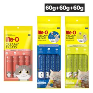 Me O Salmon, Chicken, Liver, Goat, Milk, Tuna Combo Creamy Treats Cat