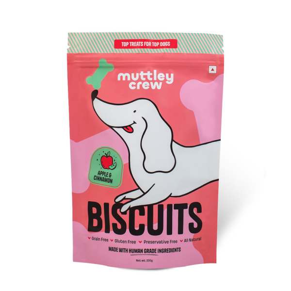 Muttley Crew Apple and Cinnamon Biscuits Dog Treats