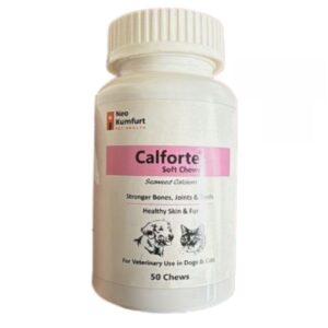 Neo Kumfurt Calforte Chew Calcium Supplement for Dogs and Cats (50 tablets)