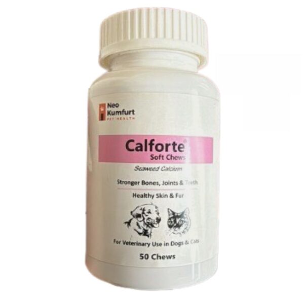 Neo Kumfurt Calforte Chew Calcium Supplement for Dogs and Cats (50 tablets)