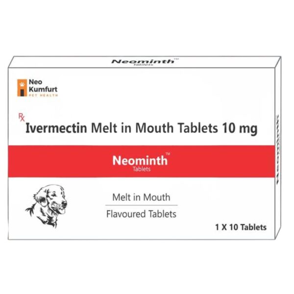 Neo Kumfurt Neominth Tablet Ivermectin 10mg for Dogs and Cats