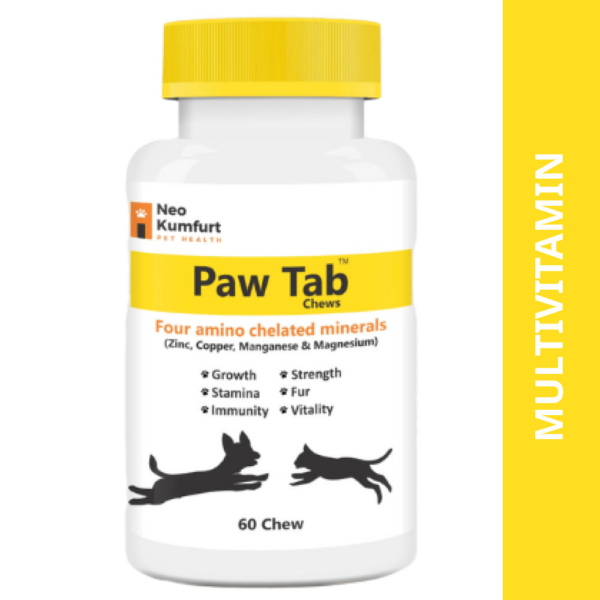Neo Kumfurt Pawtab Chews Minerals Vitamins for Dogs and Cats (60 tablets)