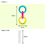 Nerf Dog Translucent Spike 3 Rings Toy for Dogs (Blue/Pink/Yellow) image 3