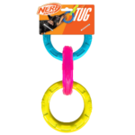 Nerf Dog Translucent Spike 3 Rings Toy for Dogs (Blue/Pink/Yellow) image 1
