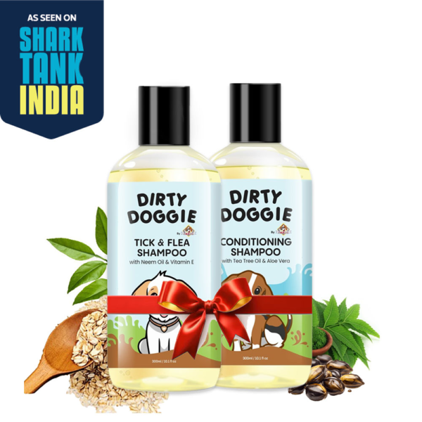 Nootie Dirty Doggie Tick & Flea and Conditioning Dog Shampoo Combo