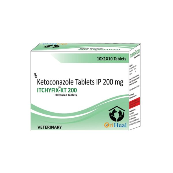 Oriheal Itchyfix KT 200mg (Ketoconazole) Antifungal Tablets for Dogs and Cats