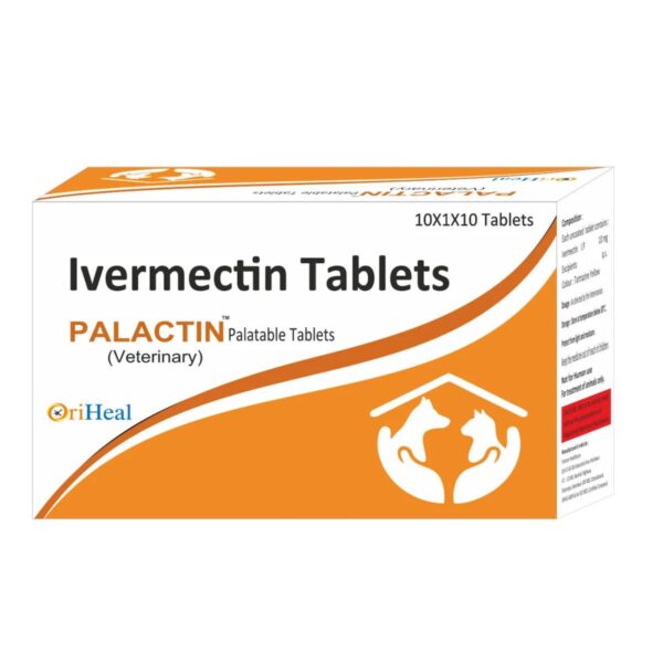 Oriheal Palactin palatable (Ivermectin) 10mg tablet for Dogs and Cats
