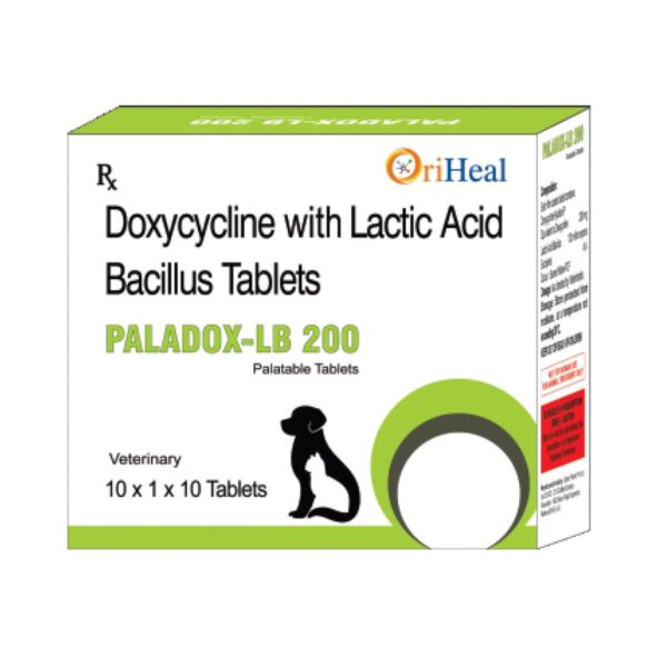 Oriheal Paladox LB 200mg (Doxycycline) Tablet for Dogs and Cats